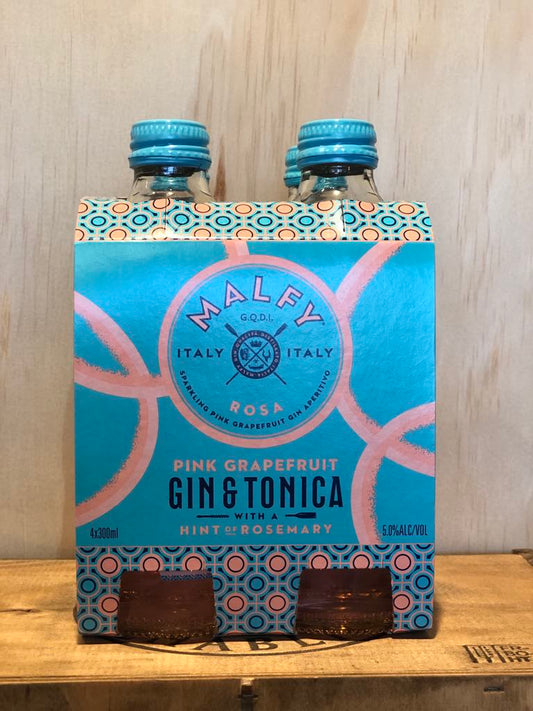Malfy Rosa Gin & Tonic 4x300ml