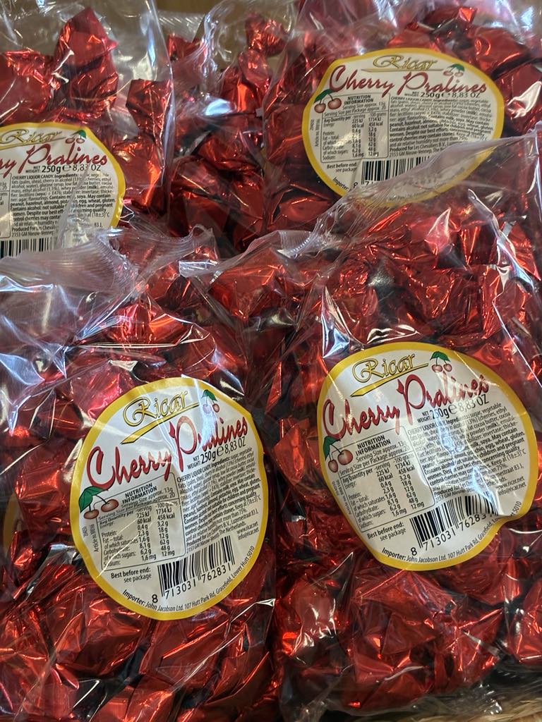 Ricar Dark Chocolate & Cherry Liqueur Chocs 250gm
