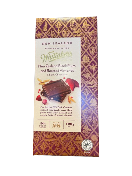 Whittakers Black Doris & Roasted Almonds Dark Chocolate 100gm