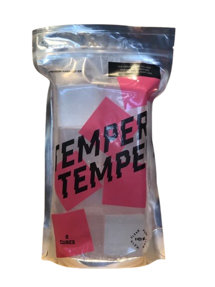 Temper Temper Premium Hand-Cut Ice Cubes 8pk