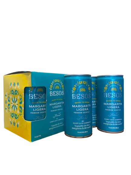 Besos Margarita Ligera 4x200ml can