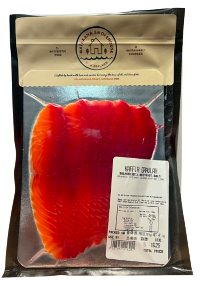 Matakana Kaffir Lime & Beetroot Gravalax