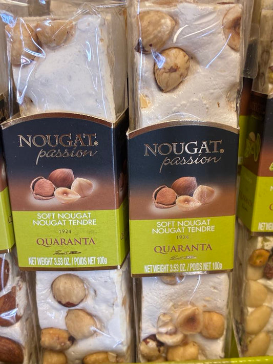 Quaranta Hazelnut Nougat Bar 100gm