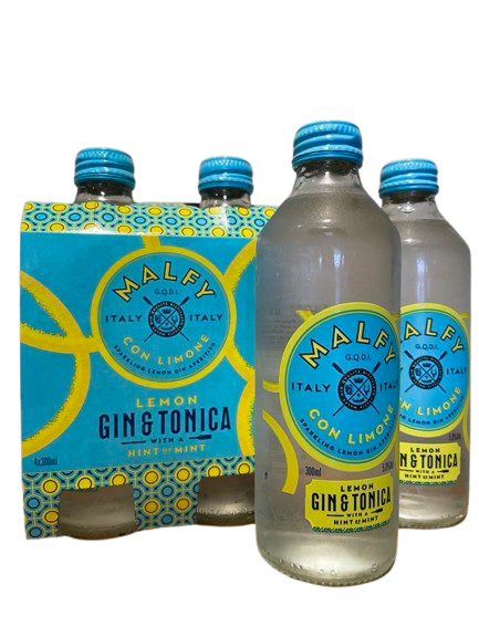 Malfy Limone Gin & Tonic 4x300ml