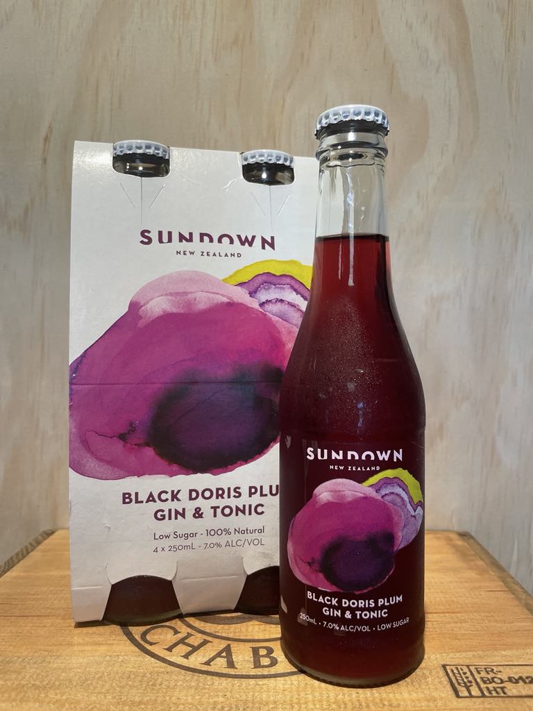 Sundown Black Doris Gin & Tonic 4x250ml