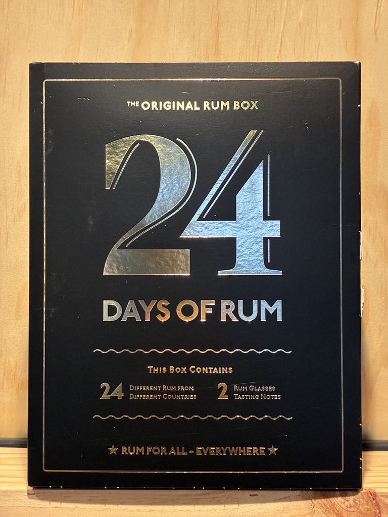 Rum Calendar 24 Days of Rum w/ 2 Glasses