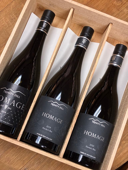 Trinity Hill Homage Syrah Vintages 2018, 2019, 2020