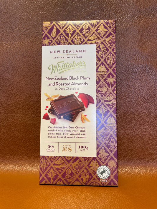 Whittakers Black Doris & Roasted Almonds Dark Chocolate 100gm