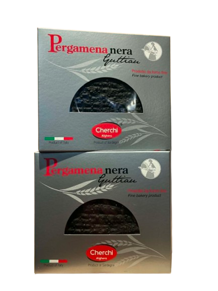 Cherchi Sardinian Parchment Crackers Charcoal 100gm