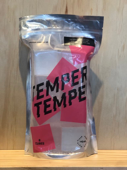 Temper Temper Premium Hand-Cut Ice Cubes 8pk