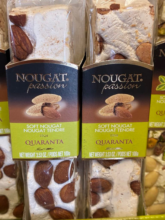 Quaranta Almond Nougat Bar 100gm