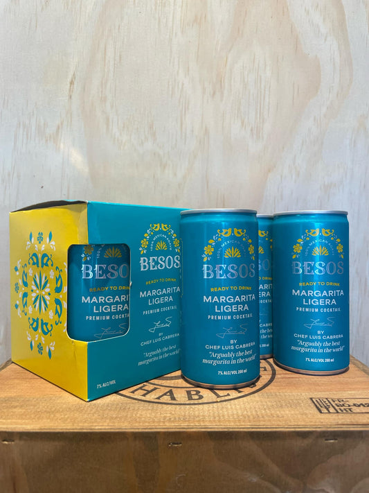 Besos Margarita Ligera 4x200ml can