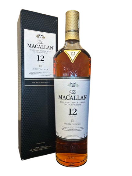 The Macallan 12YO Sherry Oak Single Malt Whisky 700ml
