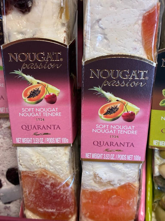Quaranta Exotic Fruits Nougat Bar 100gm