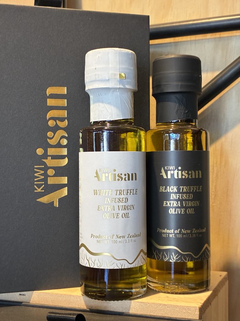 Kiwi Artisan White & Black Truffle Infused Extra Virgin Olive Oil 2x100ml