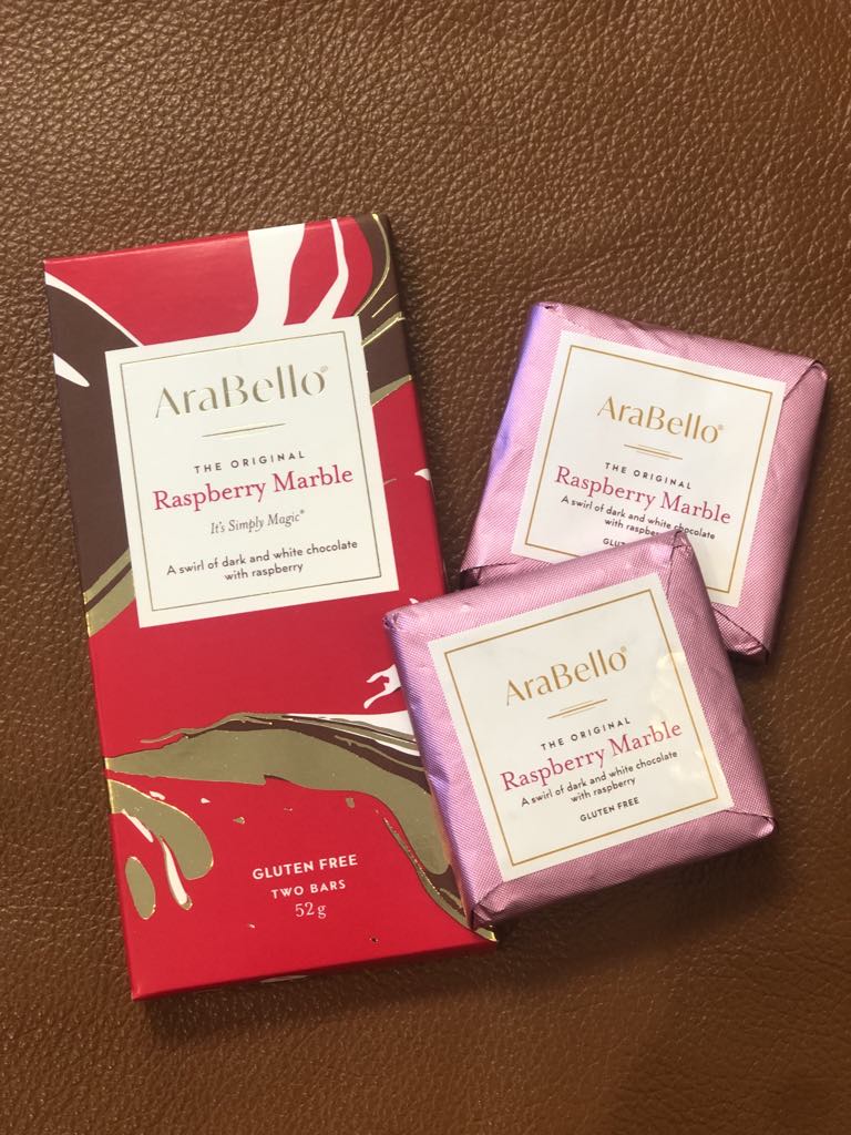 AraBello Raspberry Marble White & Dark Chocolate 52gm