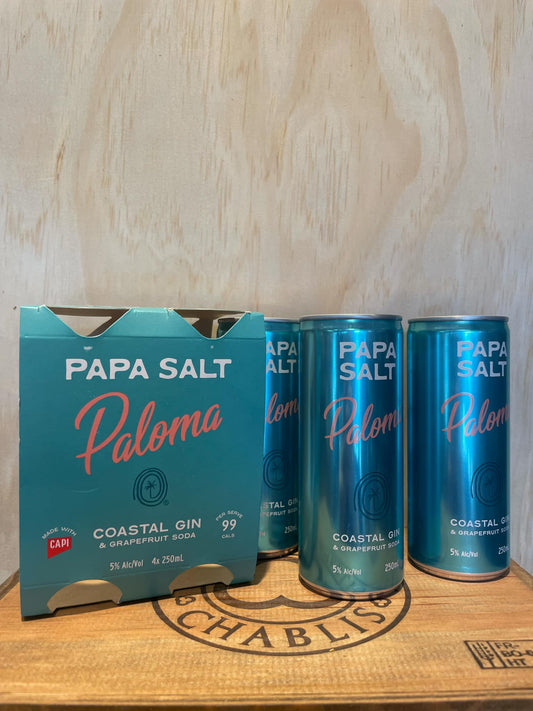 Papa Salt Paloma Gin & Grapefruit Soda 4x250ml