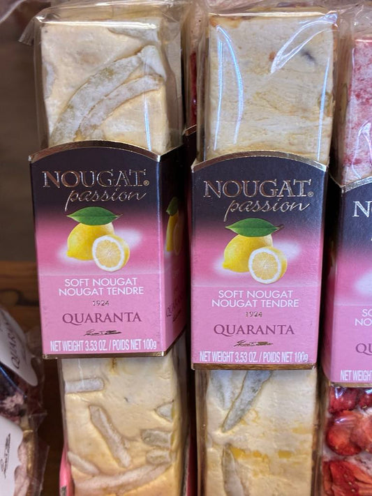 Quaranta Lemon Nougat Bar 100gm