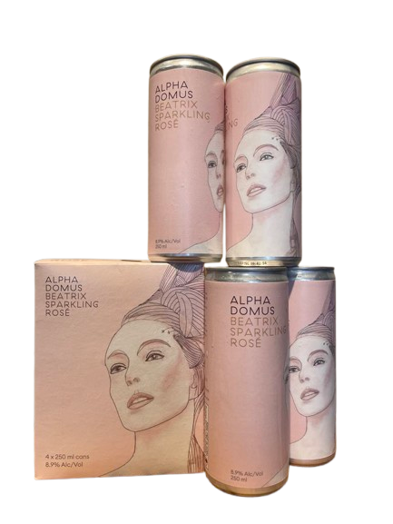 Alpha Domus Beatrix Sparkling Rose 4x250ml can