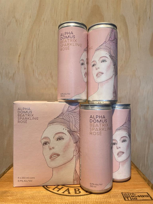 Alpha Domus Beatrix Sparkling Rose 4x250ml can