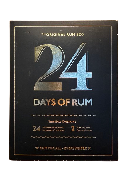 Rum Calendar 24 Days of Rum w/ 2 Glasses