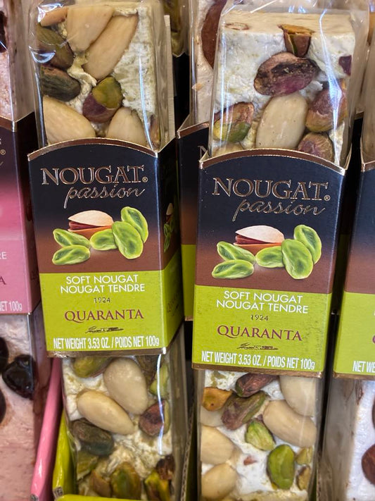 Quaranta Pistacchio Nougat Bar 100gm